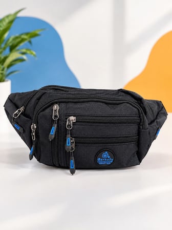 NEWİSH POLO ÇAPRAZ BEL VE OMUZ ÇANTASI-FREE BAG SİYAH MAVİ2