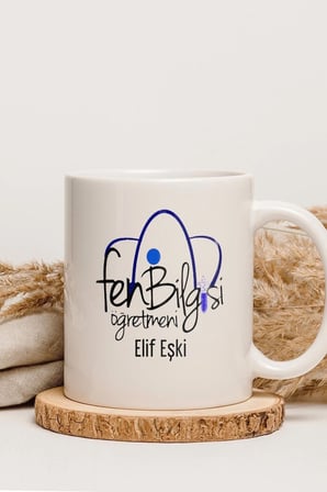 Alya Gift Shop Kişiye Özel Fen Bilgisi Öğretmeni Kupa Bardak