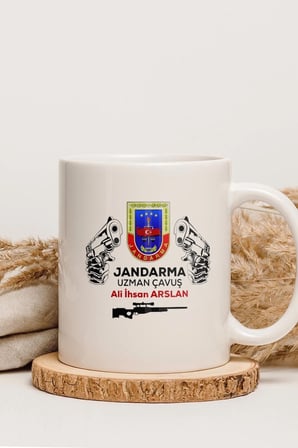 Alya Gift Shop Kişiye Özel Jandarma Kupa Bardak