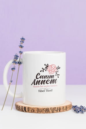 Alya Gift Shop Kişiye Özel Canım Annem Kupa Bardak