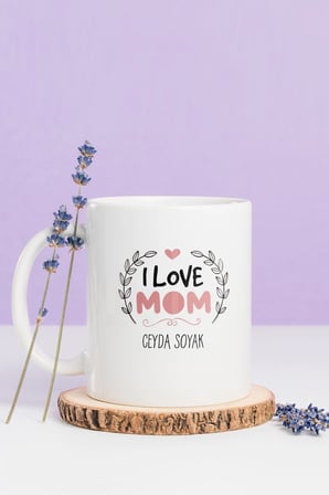 Alya Gift Shop Kişiye Özel Seni Seviyorum Anne Kupa Bardak