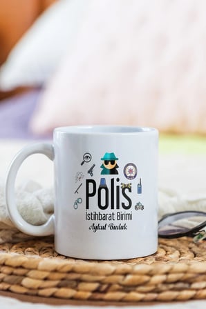 Alya Gift Shop Kişiye Özel Polis Kupa Bardak