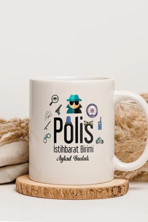 Alya Gift Shop Kişiye Özel Polis Kupa Bardak
