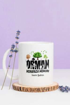Alya Gift Shop Kişiye Özel Orman Muhafaza Memuru Kupa Bardak