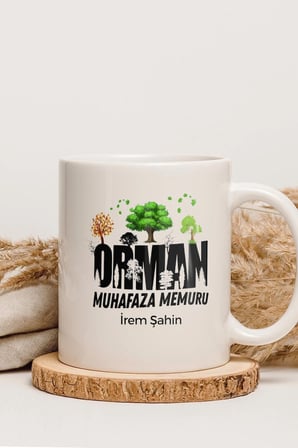 Alya Gift Shop Kişiye Özel Orman Muhafaza Memuru Kupa Bardak