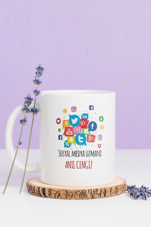 Alya Gift Shop Kişiye Özel Sosyal Medya Uzmanı Kupa Bardak