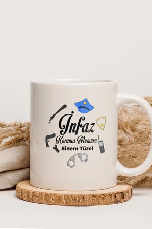 Alya Gift Shop Kişiye Özel İnfaz Koruma Memuru Kupa Bardak