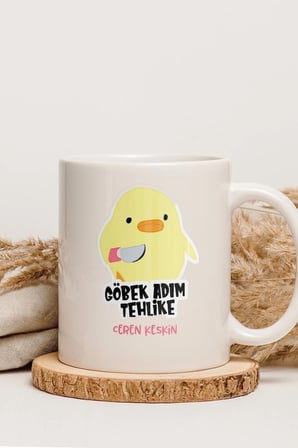 Alya Gift Shop Kişiye Özel Göbek Adım Tehlike Kupa Bardak
