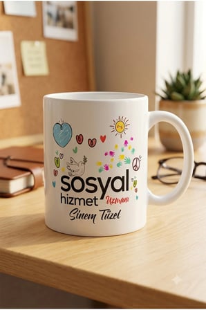 Alya Gift Shop Kişiye Özel Sosyal Hizmet Uzmanı Kupa Bardak
