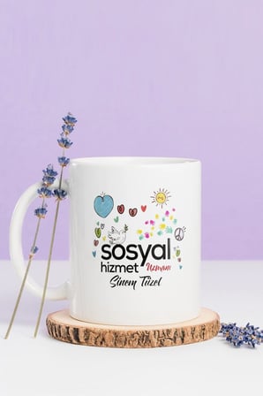 Alya Gift Shop Kişiye Özel Sosyal Hizmet Uzmanı Kupa Bardak