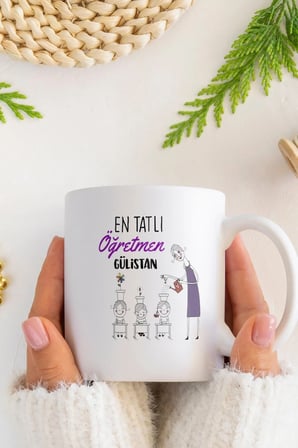 Alya Gift Shop Kişiye Özel En Tatlı Öğretmen Kupa Bardak