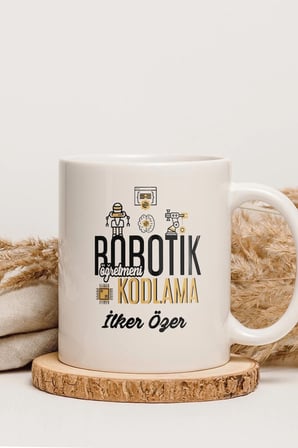 Alya Gift Shop Kişiye Özel Robotik Kodlama Kupa Bardak