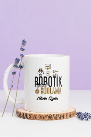 Alya Gift Shop Kişiye Özel Robotik Kodlama Kupa Bardak