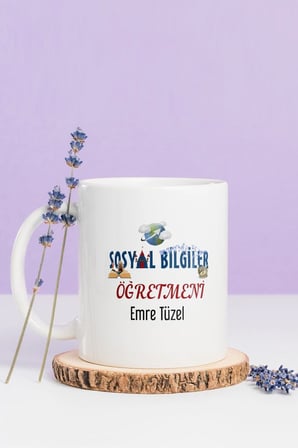 Alya Gift Shop Kişiye Özel Sosyal Bilgiler Öğretmeni Kupa Bardak