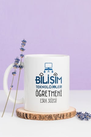 Alya Gift Shop Kişiye Özel Bilişim Teknolojileri Öğretmeni Kupa Bardak