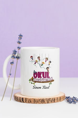 Alya Gift Shop Kişiye Özel Okul Öncesi Öğretmeni Kupa Bardak