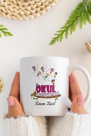 Alya Gift Shop Kişiye Özel Okul Öncesi Öğretmeni Kupa Bardak