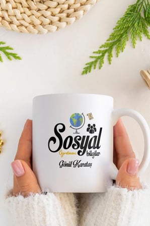 Alya Gift Shop Kişiye Özel Sosyal Bilgiler Öğretmeni Kupa Bardak