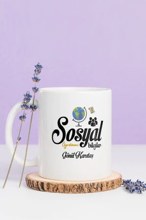 Alya Gift Shop Kişiye Özel Sosyal Bilgiler Öğretmeni Kupa Bardak
