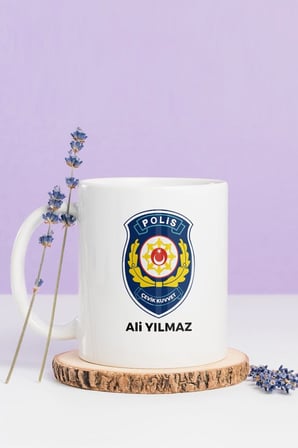 Alya Gift Shop Kişiye Özel Polis Kupa Bardak