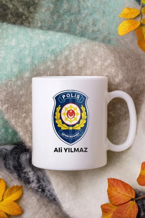 Alya Gift Shop Kişiye Özel Polis Kupa Bardak