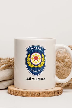 Alya Gift Shop Kişiye Özel Polis Kupa Bardak