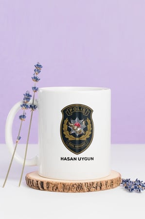 Alya Gift Shop Kişiye Özel Polis Kupa Bardak