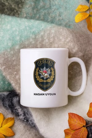 Alya Gift Shop Kişiye Özel Polis Kupa Bardak