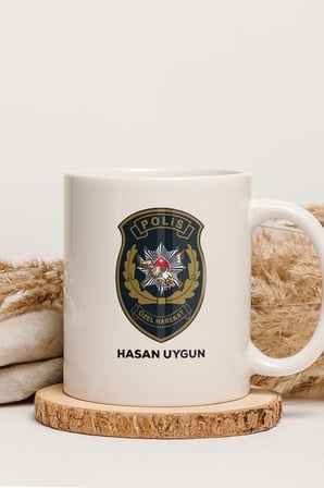 Alya Gift Shop Kişiye Özel Polis Kupa Bardak