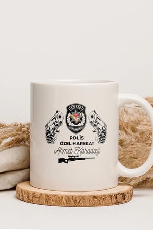 Alya Gift Shop Kişiye Özel Polis Özel Harekat Kupa Bardak