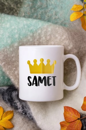 Alya Gift Shop Kişiye Özel Özel İsimli Kral Tacı Kupa Bardak