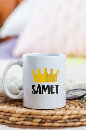 Alya Gift Shop Kişiye Özel Özel İsimli Kral Tacı Kupa Bardak