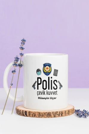 Alya Gift Shop Kişiye Özel Polis Çevik Kuvvet Kupa Bardak