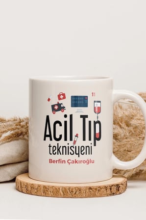 Alya Gift Shop Kişiye Özel Acil Tıp Teknisyeni Kupa Bardak