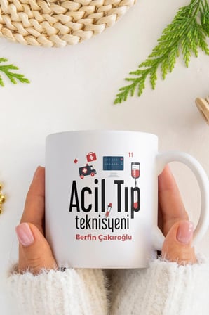 Alya Gift Shop Kişiye Özel Acil Tıp Teknisyeni Kupa Bardak