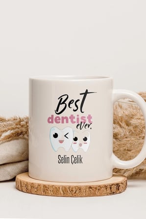 Alya Gift Shop Kişiye Özel Best Dentist Kupa Bardak