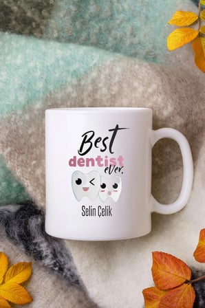 Alya Gift Shop Kişiye Özel Best Dentist Kupa Bardak