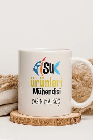 Alya Gift Shop Kişiye Özel Su Ürünleri Mühendisi Kupa Bardak