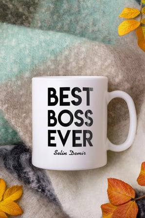 Alya Gift Shop Kişiye Özel Best Patron Ever Kupa Bardak