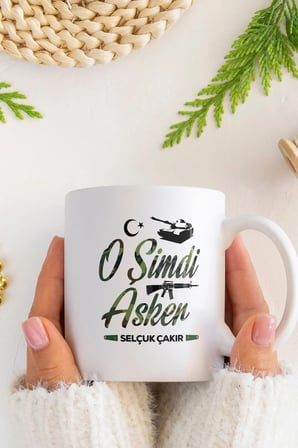 Alya Gift Shop Kişiye Özel O Şimdi Asker Kupa Bardak