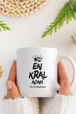 Alya Gift Shop Kişiye Özel En Kral Adam Kupa Bardak