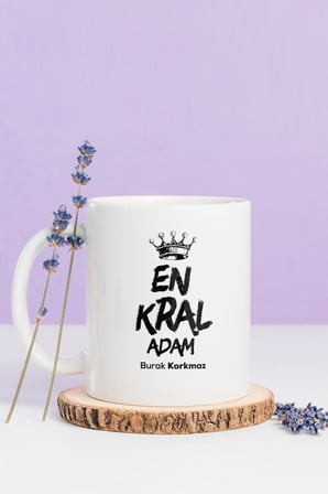 Alya Gift Shop Kişiye Özel En Kral Adam Kupa Bardak