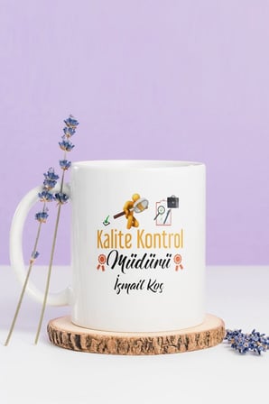 Alya Gift Shop Kişiye Özel Kalite Kontrol Müdürü Kupa Bardak