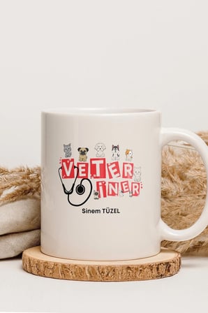 Alya Gift Shop Kişiye Özel Veteriner Kupa Bardak