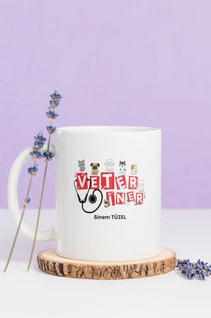 Alya Gift Shop Kişiye Özel Veteriner Kupa Bardak