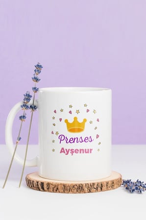 Alya Gift Shop Kişiye Özel Prenses Kupa Bardak