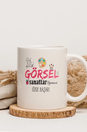 Alya Gift Shop Kişiye Özel Görsel Sanatlar Öğretmeni Kupa Bardak