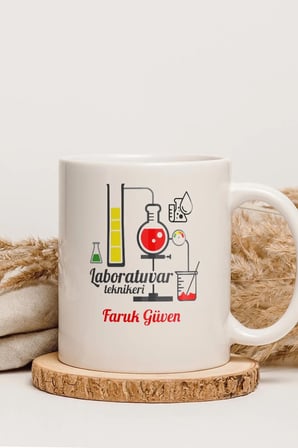 Alya Gift Shop Kişiye Özel Laboratuvar Teknikeri Kupa Bardak