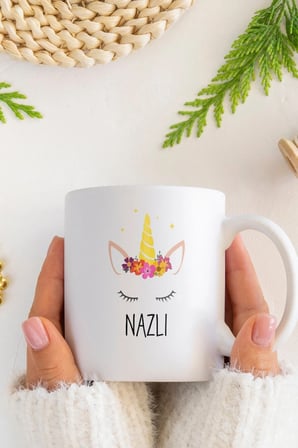 Alya Gift Shop Kişiye Özel Unicorn Kupa Bardak