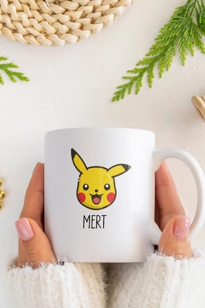 Alya Gift Shop Kişiye Özel Pikachu Kupa Bardak